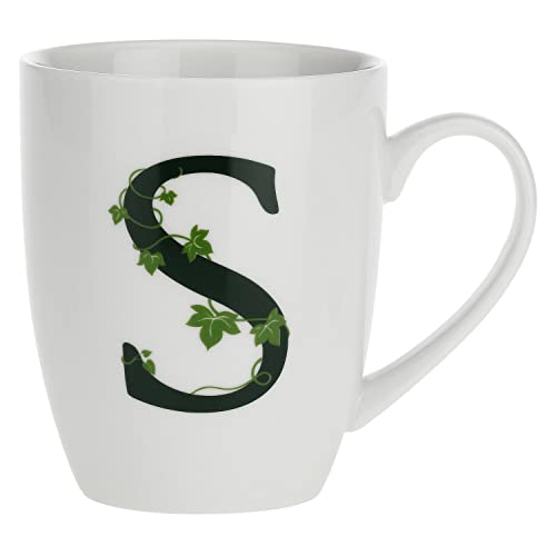 La Porcellana Bianca - Tazza Lettera S, Bianco - Arredo Casa, Cucina - Linea Atupertu - Idea Regalo - Stoneware - 380 Cc