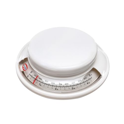 Dr. Oetker Baking Scales -Dr.Oetker Analogica Per Uso Domestico Ø17 Cm, Bilancia Per Misurazione Precisa (Colore: Bianco), Quantità: 1 Pezzo