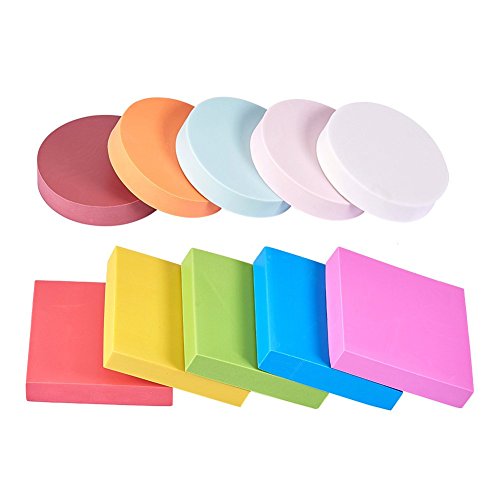 Nbeads 10Pcs 2 Forme Colori Assortiti Timbro Di Gomma Carving Blocchi Per Scrapbooking, Cartoline, Biglietti D' Invito, Fai Da Te Progetto