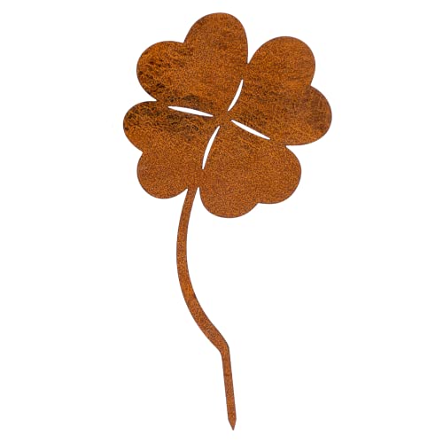Mm Steel Styles Decorazione Da Giardino A Forma Di Quadrifoglio, Facile Da Inserire In Acciaio Corten Di Alta Qualità, Per Giardino, Stagno, Griglia