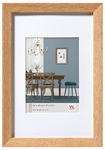 Walther Design Rovere Chiaro 50 X 60 Cm Con Passe-Partout, Cornice In Legno Fiorito Ef060E