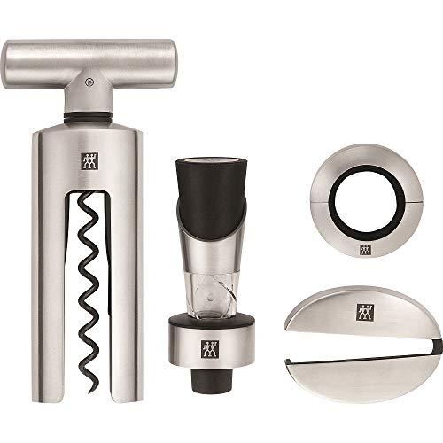 Zwilling 39500-054-0 Set Sommelier, Acciaio/Nero, 4 Pezzi