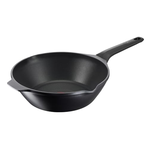 Lagostina Aroma Wok Antiaderente In Alluminio Pressofuso Ø 28 Cm, Padella Induzione, Gas E Forno Con Indicatore Cottura Thermo-Signal E Rivestimento T