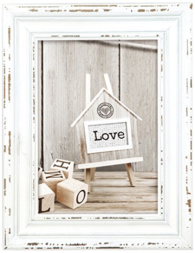 Zep Sy946 W Cornice Portafoto Legno 10 X 15 Cm Rivoli Bianco Legno Bianco, Beige 17 X 12 X 1, 8 Cm