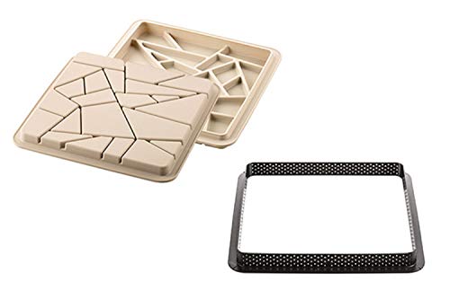 Silikomart 20.398.13.0065, Kit Tarte Liberty - Set Anello + Stampo Decorativo In Silicone 200