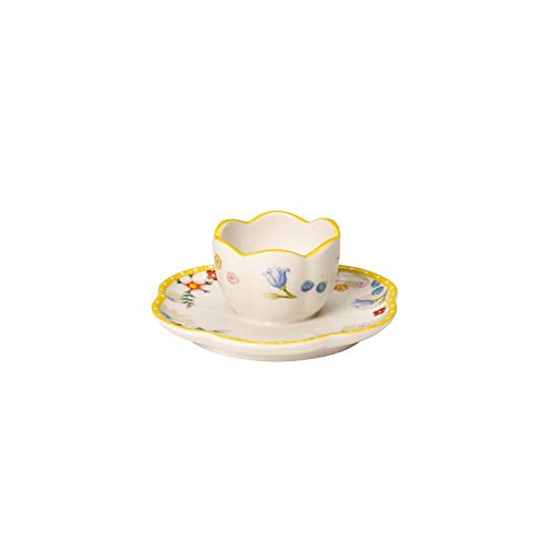 Villeroy & Boch Spring Awakening Portauovo C Piattino, Porcellana, Multicolore