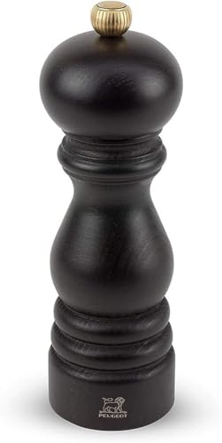 Peugeot Legno Scuro Pepper Mill Macina Pepe. 178 (7 ") Di Altezza. Venduto Singolarmente.