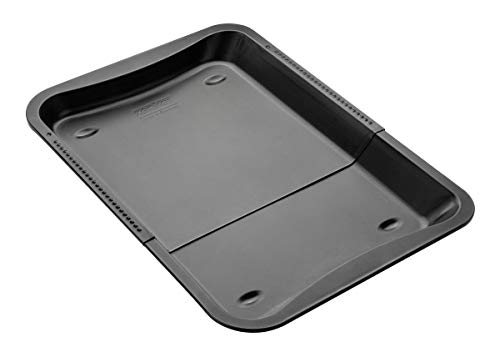 Fackelmann Black Metallic Teglia Pizza/Biscotti Estensibile, Acciaio Inossidabile, Nero