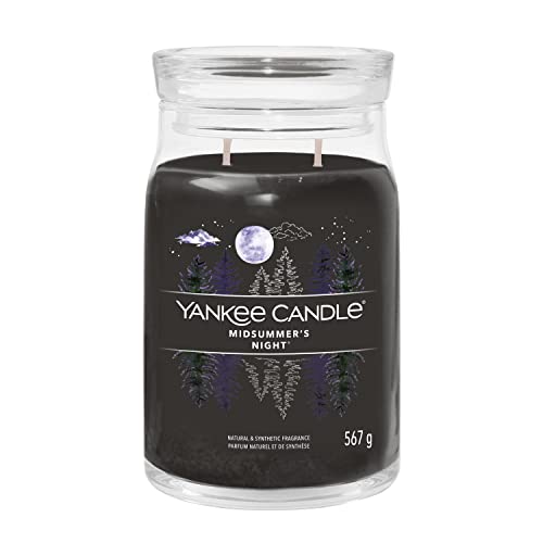 Yankee Candle Signature Candela Profumata, Notte Di Mezza Estate In Giara Grande, Candele Di Miscela Di Cera Di Soia Lunga Durata