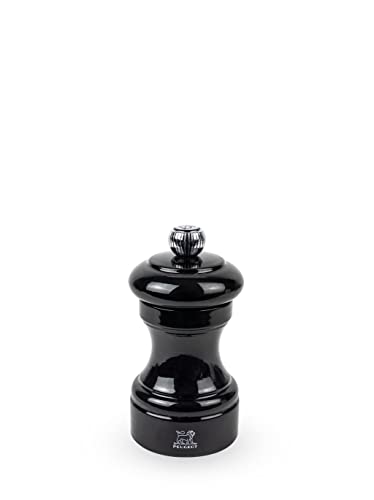 Peugeot - Macinapepe Bistro 10 Cm - Classica Regolazione Della Macinatura - In Legno Con Sigillo Pefc - Laccato Nero
