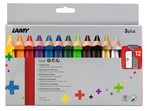 Lamy 1223548 - Set Di Matite Colorate 3Plus, Confezione Da 12 Pz