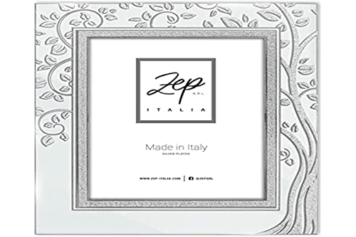 Zep Srl Cornice Oristano Da Tavolo In Silver Plated Per Foto 13X18, Posizionabile Orizzontalmente. Placcata Argento. Made In Italy
