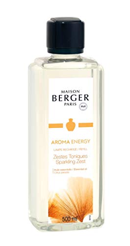 Lampe Berger Fragranza Energy-Bucce Profumo Per Ambienti, Zestes Toniques/Coppette Di Agrumi Dinamizzanti, 500 Ml, 500 Unità