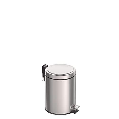 Tramontina 94538105 - Pattumiera Con Pedale, In Acciaio Inox, 5 Litri, Diametro 20,5 Cm X Altezza 29 Cm, 5 Litri