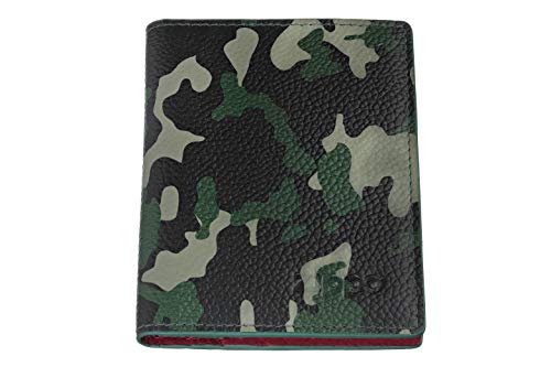 Zippo Leather Credit Card Holder Porta Carte Di Credito 10 Centimeters Verde (Green Camouflage)