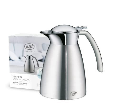 Alfi Gusto Tt 0,40L, Caraffa Isolante In Acciaio, Coperchio Mobile, Caldo Per 12 Ore, Freddo Per 24 Ore, Caraffa Thermos Durevole, Ottima Caraffa Da C