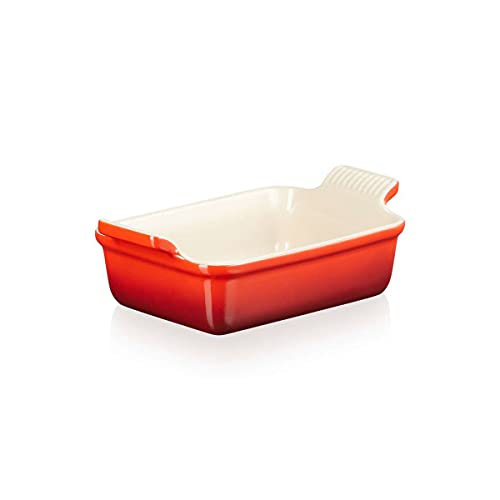 Le Creuset Pirofila Rettangolare Tradition In Gres Vetrificato, 19 Cm, 1.1 L, Ciliegia, 71102190600001