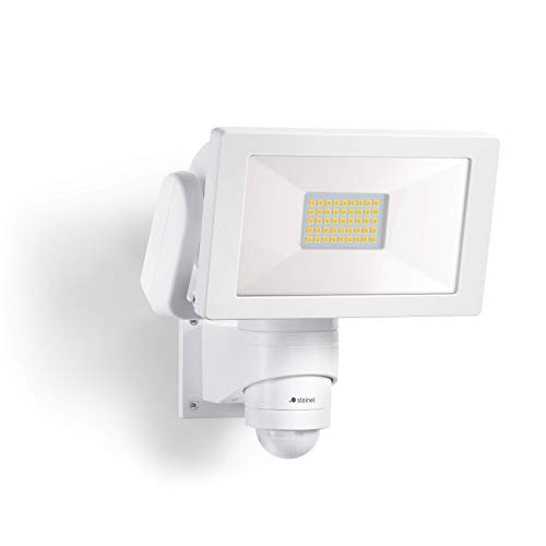 Steinel Faretto A Led Ls 300 S Bianco, Proiettore Da 29,5 W, Rilevatore Di Movimento 240°, Portata 12 M, 4000 K Bianco Neutro