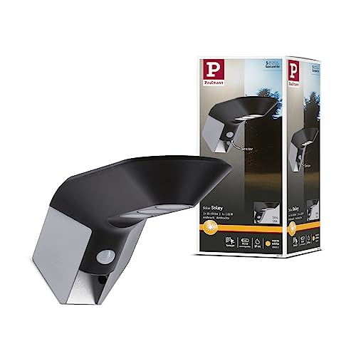 Paulmann 942.5 Soley Lampada Da Parete A Led Per Esterni, Incl. 1 X 1.22 Watt Antracite Plastica 3000 K Bianco Caldo, 1.22 W