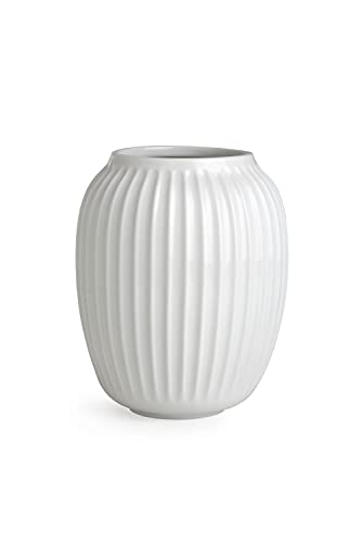 Vaso Kähler H21 Cm Hammershøi Design Danese Per Fiori Fatto A Mano, Bianco