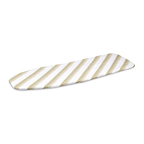 Emuca - Tessuto Di Ricambio Per Asse Da Stiro, Asse Da Stiro Allungabile, 950X300Mm, In Cotone Con Motivo A Strisce