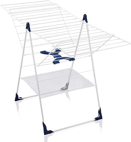 Leifheit 81409 Stendibiancheria Classic 250 Flex, Metallo, Bianco, 61.01 X 5 X 102.01 Cm