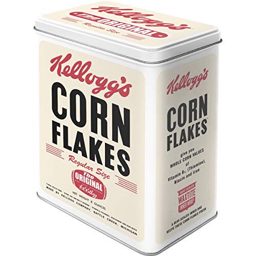 Nostalgic-Art Contenitori Di Latta Retrò L Kellogg'S – Corn Flakes Package – Idea Regalo Per La Cucina, Metallo, Design Vintage, 3 L