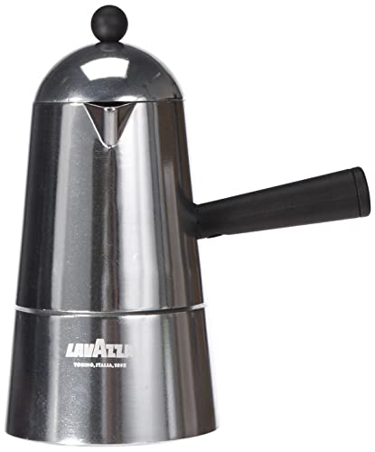 Ilsa Caffettiera Espresso Carmencita Classic, Alluminio, Manico E Pomolo Neri, Capacità 20 Cl, Tazze 3