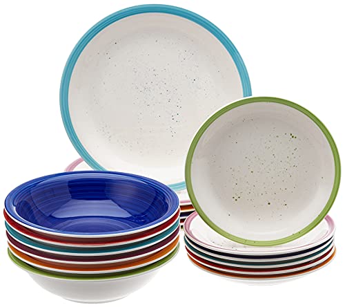 Tognana Holi, Servizio Piatti Per 6 Persone, 18 Pezzi, Stoneware, Multicolore