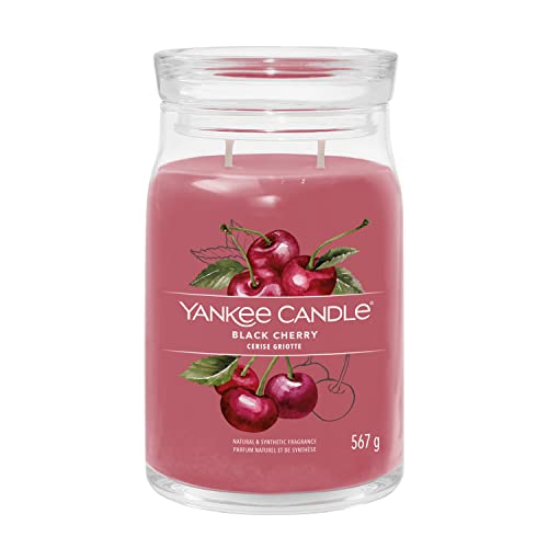 Yankee Candle Signature Candela Profumata, Amarena In Giara Grande, Candele Di Miscela Di Cera Di Soia Lunga Durata