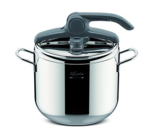 Lagostina Irradial Control Lagoeasy'Up Pentola A Pressione 7 L In Acciaio Inox 18/10 Ø 22 Cm, Pentola Induzione E Gas, Coperchio Con Apertura Facilita