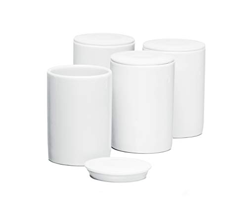 Rommelsbacher, Bianco Set Di Tazze In Ceramica Jb 4 – Da 125 Ml, Con Coperchio, Adatte Per Yogurtiera Jg 80