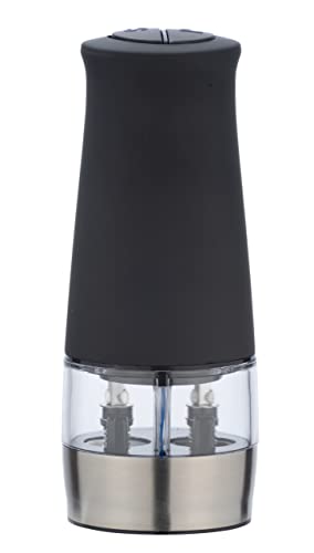 Wenko Macinino Elettrico 2 In 1 Con Luce - Macina Sale E Pepe Con Illuminazione, Abs, 7 X 17.5 X 6 Cm, Nero