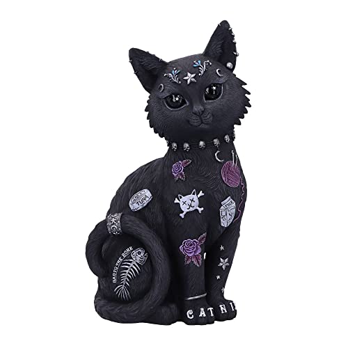 Nemesis Now Bad To The Bone - Statuetta Di Gatto, 22 Cm, Colore: Nero