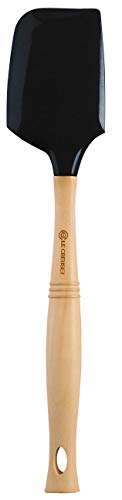 Le Creuset Spatola Da Cucina Grande Con Testa Removibile In Silicone,Legno, Lunghezza 33 Cm, Nero, 93007604140002