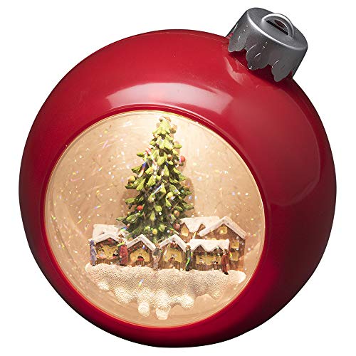 Konstsmide 4360-550 - Globo Di Neve Con Motivo Natalizio, A Forma Di Pallina Di Natale, A Led