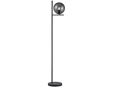 Trio Leuchten Lampada Da Terra Flore - Art Déco - Vetro,Acciaio - Nero - Oblungo Max. 1 X 28