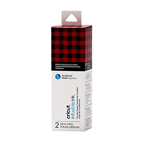 Cricut Infusible Ink Transfer 2 Fogli | 11,4 Cm X 30,5 Cm | Buffalo Check | Ideale Per L'Uso Tazza