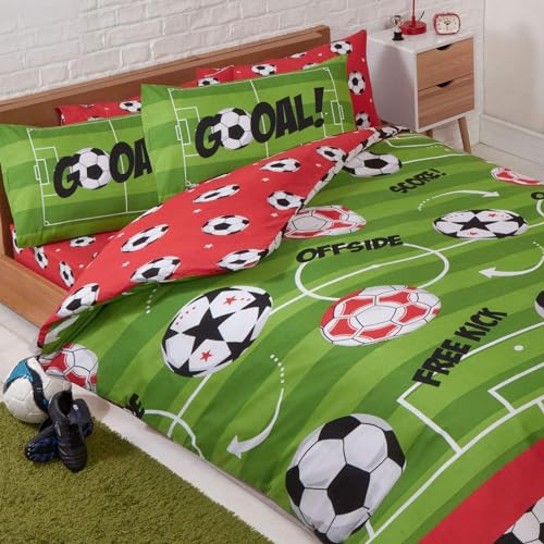 Price Right Home Completo Copripiumino E Federa Doppio Calcio Rosso