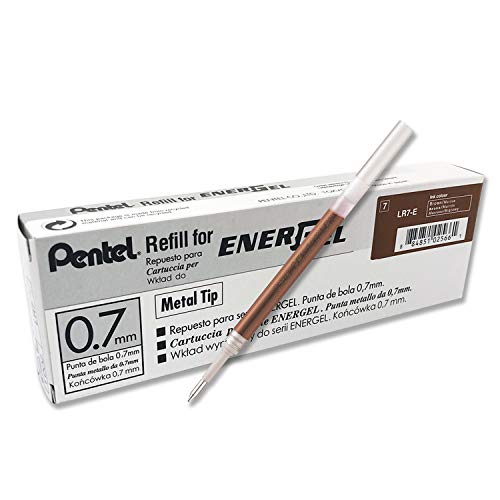 Pentel Lr7 Refill Energel 0,7 Mm Marrone 12 Pz
