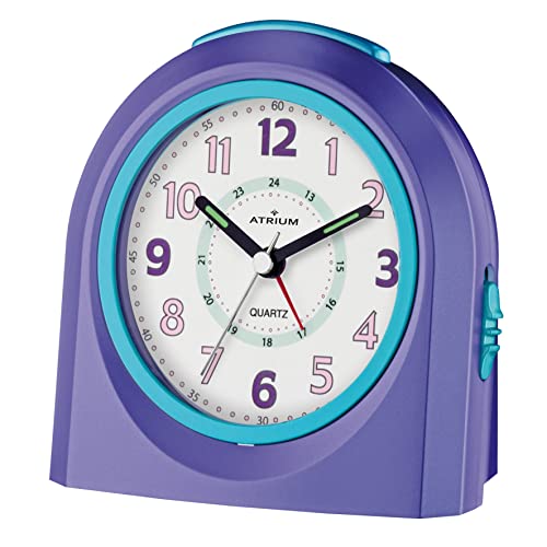 Atrium Sveglia Analogica Arancione Senza Ticchettio, Con Luce E Funzione Snooze A921-8
