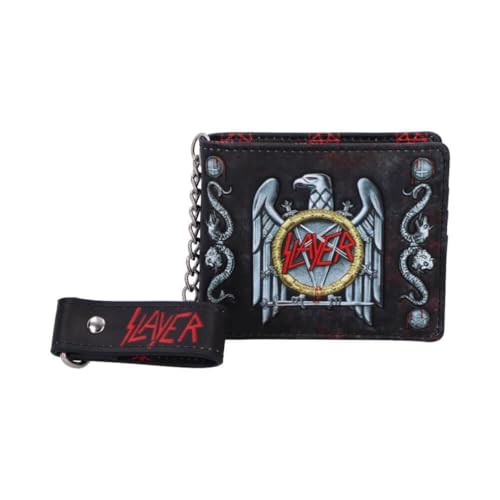 Nemesis Now - Borsa A Portafoglio Con Licenza Ufficiale Slayer Eagle Con Logo Goffrato, Colore: Nero, 11 Cm