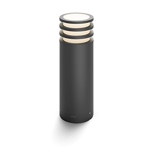 Philips Hue White Paletto Led Smart Per Esterni Lucca, Luce Bianca Calda , Antracite, Piccolo