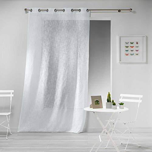 Douceur D'Intérieur Haltona Pannello A Occhielli, Poliestere, Bianco, 240 X 140 Cm