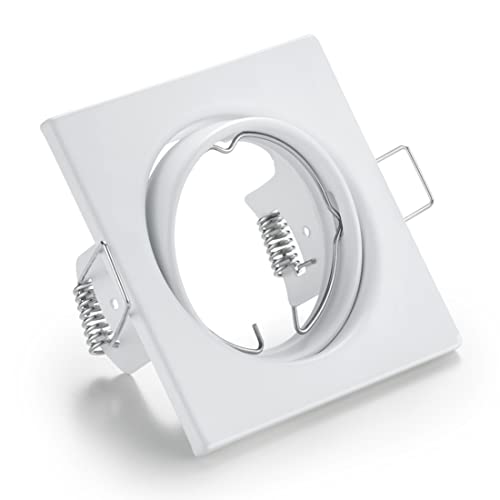 Faretto Da Incasso Quadrato Orientabile Bianco Opaco, Attacco Gu10 – Flessibile Moderna Illuminazione Da Soffitto, Trio Leuchten