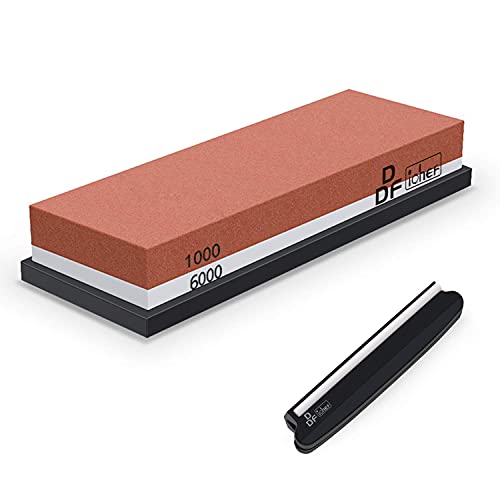 Ddf Iohef Pietra Per Affilare [Ultimo Stile] Grana 1000/6000, Pietra Affilacoltelli Professionale 2-In-1 Double-Sided Affila Coltelli Con Base In Sili