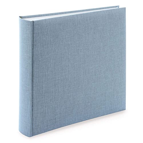 Goldbuch Summertime Trend 2 Pagine Bianche, Libro Jumbo Con Copertina In Lino E Pergamena, Album Fotografico Da Incollare, Per 600 Foto, Blu/Grigio, C