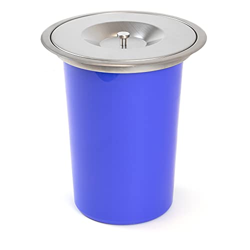 Emuca - Pattumiera Da Incasso Con Coperchio Per Piano Cucina, Contenitore Estraibile Cucina 7L, Acciaio Inox.