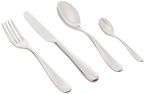 Alessi 5180S24M Nuovo Milano Set Di Posate Monoblocco 24 Pezzi In Acciaio Inossidabile 18/10 Lucido