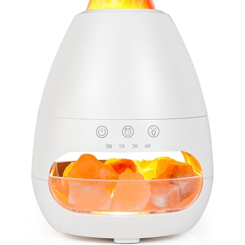 Diffusore Di Oli Essenziali, Glovios 200Ml Diffusore Fiamma, Umidificatore Ambiente Con 3 Funzione Timer E Spegnimento Automatico Per Yoga Camera Da L